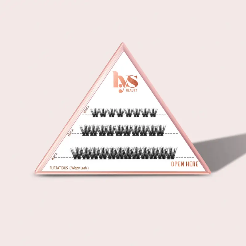 LYS Beauty Uplifted Pre-Glued Lash Clusters Kit, Volumized False Lashes with Instant Depth, Ready-to-Go False Eyelashes & Adhesives for Adults, DIY Extensions with Dramatic Effects