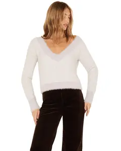 Cleo + Wolf Women's Fuzzy Yarn Sweater - Clho22sw40