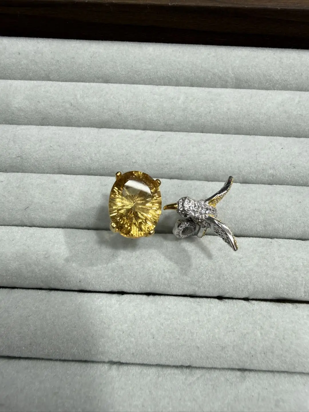 Selina(15708)gc.Bird Citrine S925 ring only 1