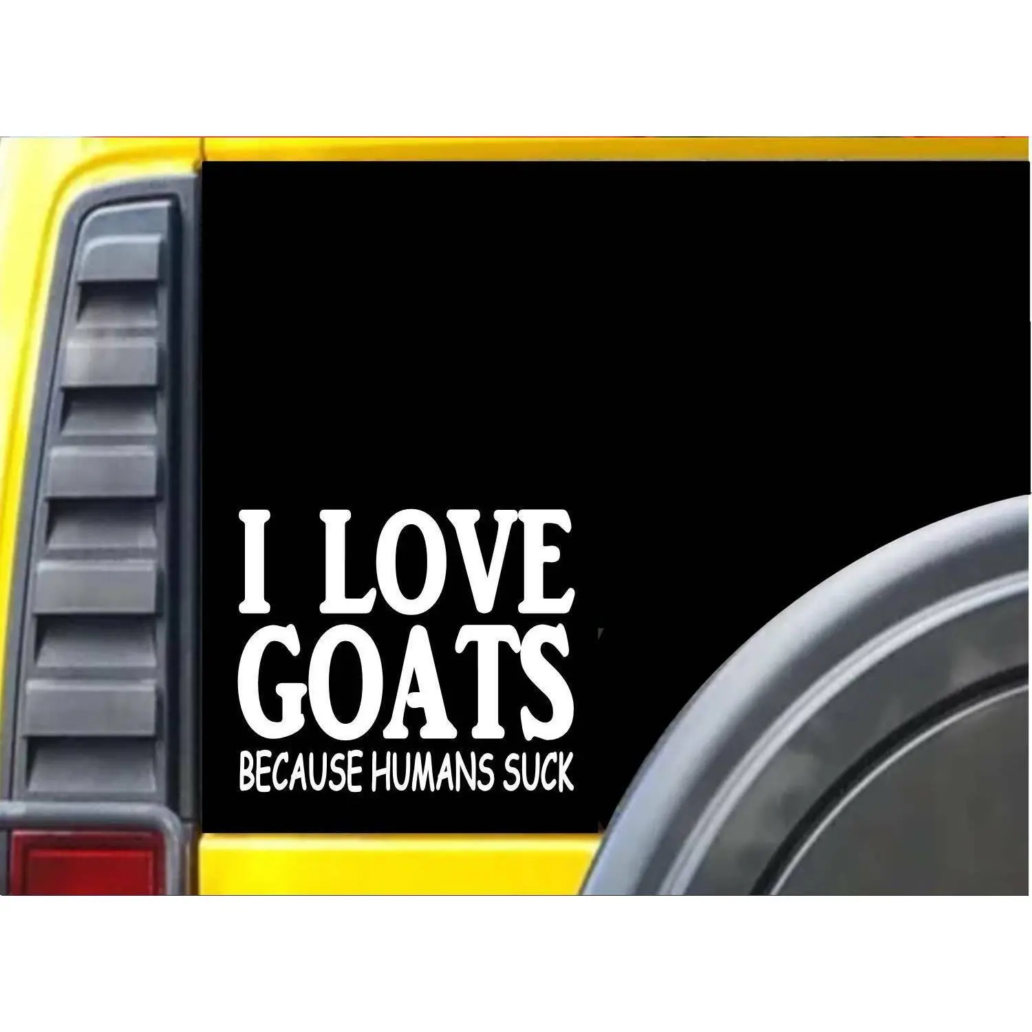 Goats because Humans Suck Sticker J950 6 inch boer goat decal