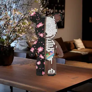 Halloween Skull Bear 3D Puzzle Blocks Creative Decoration, Room Decor, Birthday/halloween/xmas/festive Gift, Perfect for Personal Use or Gifts