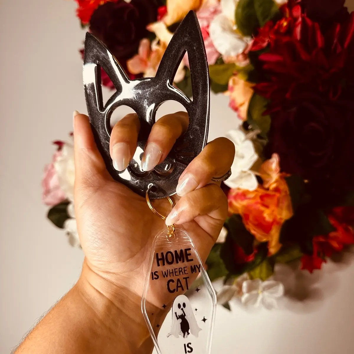 Home is where Keychain, Kitty Keychain, Kitty Keychain, Cat Head Keychain, Kitty Keychain Gift, Cat Lover Gift, Funny Quote Keychains