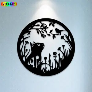 1pc Bear in Forest Metal Wall Art,Bear Statue Mural, Ideal Gift for New Year, Easter, Nature Enthusiasts, Weather-Resistant Metal Wall Decor Wall Sculptures, Perfect for Garden Fence & Living Room Wall Bear Decor Enthusiasts