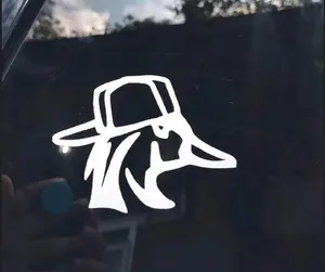 Duck With Backwards Hat Decal Sticker