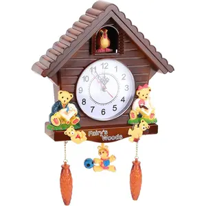 Cuckoo Clocks, Vintage Wall Clock Tree House Clock Cuckoo Bird Voices Call for Wall Art Home Living Room Cuckoo Clocks for Wall