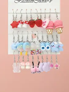 30pcs Fun Series Earring Set Birthday Gift Holiday Present, Stylish Accessory for Women & Girls, Perfect for Special Occasions