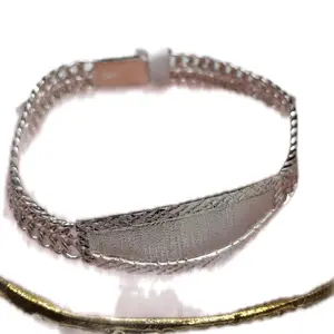 pulsera medida de 8.5 pulgadas de largo de plata.925 mexicana