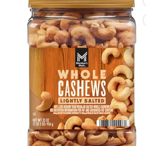 Whole Cashews Lightly Salted 33 oz - 50% Less Sodium Than Regular Salted Cashews