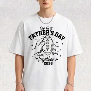 First Fathers Day Shirt, Daddy and Me Tshirt Dad and Baby Matching Outfit Football Dad Shirt 1st Father's Day Shirt Football Fathers Day Tee Tshirt Menswear