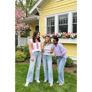 The Romy by Ava Lane High-Rise Tummy Control Wide Leg Denim Three Lengths