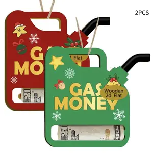 Wallet Christmas Wallet – Humorous Fun Christmas Couple Gift, Wooden Gas Money Money Holder, Perfect Holiday Decoration for Christmas, Thanksgiving, and New Year