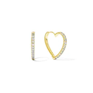Sparkly  heart hoop earrings