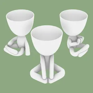 Yoga Trio 3D printed planters