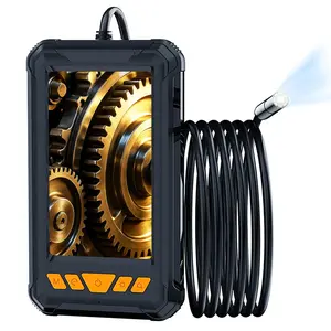 Industrial Endoscope Borescope with 4.3" Screen, 8mm  Camera, Semi-Rigid , Inspection Camera with 8 LED Lights for Plumbing, Automotive, HVAC, Electrical Repair (2M (6.5FT))