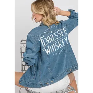 Tennessee Whiskey Boyfriend Denim Jacket