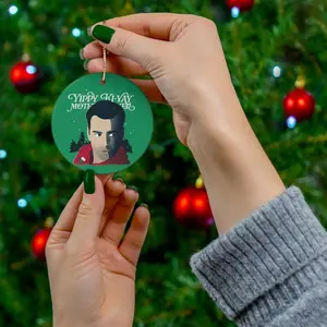Die Hard Ceramic Holiday Ornament  Yippy Ki-yay Motherf***er w Bruce Willis as John McClane Christmas tree ornament