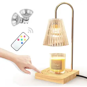 Novamer Candle Warmer Lamp, Wireless Remote Candle Lamp with Timer & Dimmer, Wax Warmer for Scented Wax Compatible with Yankee Candle Large Jar, Touch Control Electric Candle Warmer with 2 Bulbs