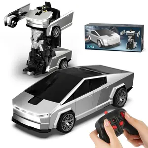 2.4Ghz RC Robot Car 2 In 1 Deformation Truck 360 Rotation Light Effect Race Toy Remote Control Vehicle For Kids Boys Girls