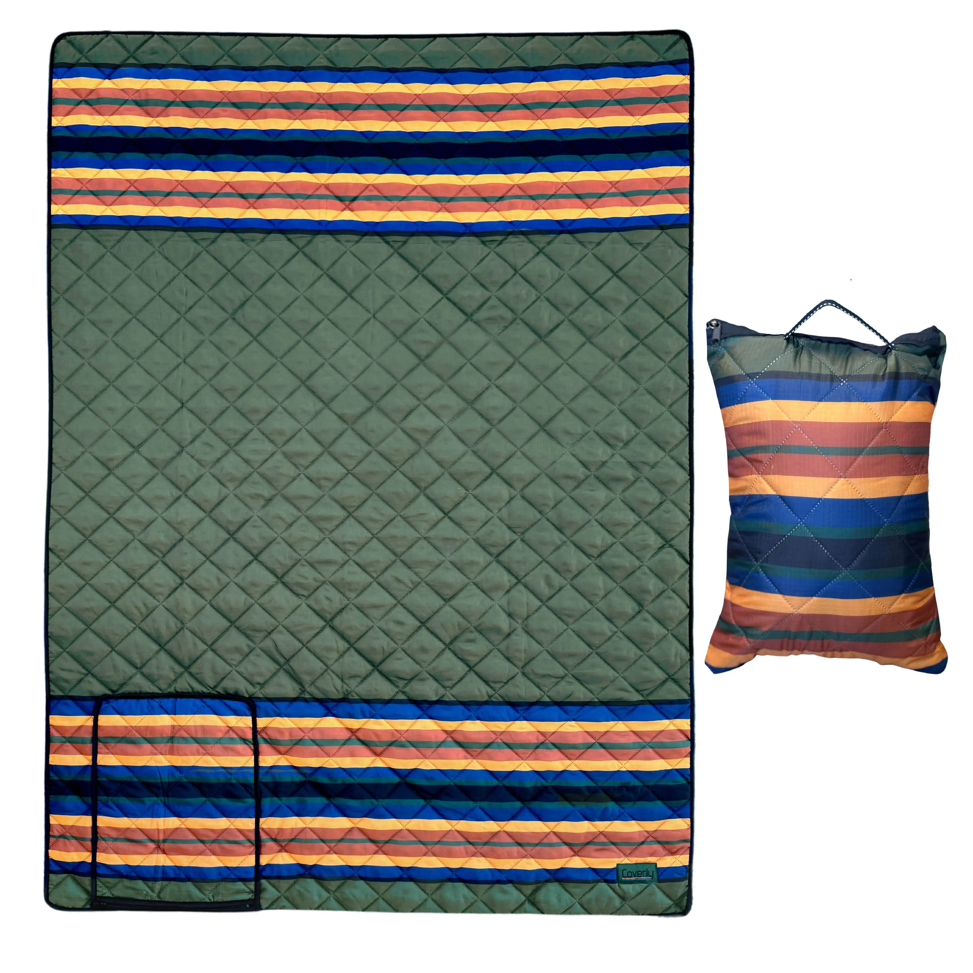 Puffy Blanket with Pocket Stuff Sack | Camp, Concert & Festival Blanket by West Path x Coverly