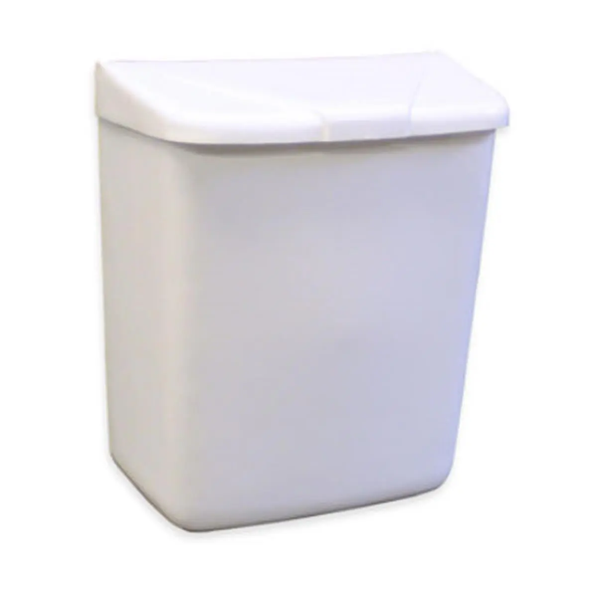 212 MAIN Hospeco HOS 250-201W Wall-Mounted Sanitary Napkin Disposal Receptacle with Hinged Lid, Bathroom Trash Can for Indoor Use