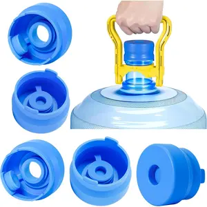 (5 Pack) 5 Gallon Water Jug Cap,  Replacement Cap, Non Spill Bottle Caps for 55mm Bottle Water Dispenser Caps