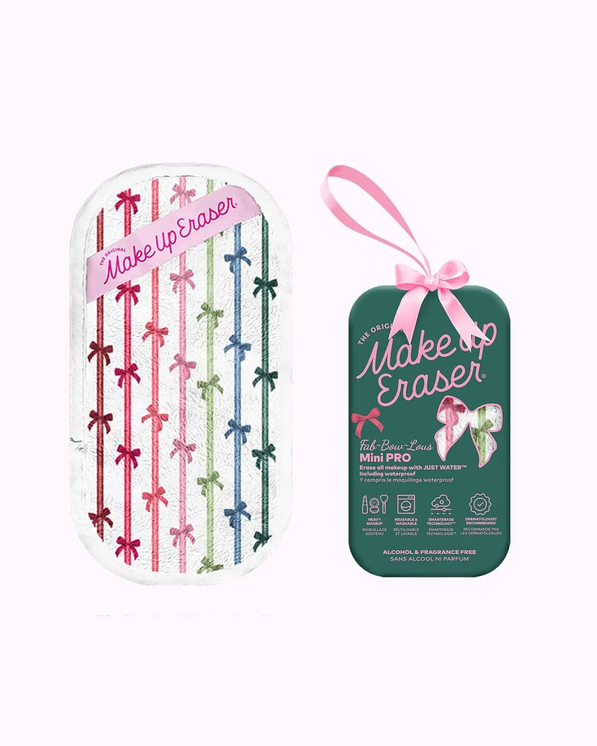Fab-Bow-Lous Mini PRO - Erase Makeup with JUST WATER, Reusable & Machine Washable Makeup Remover