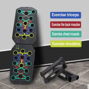 Multifunctional Black Push-Up Board with Black Handles - Durable, Lightweight and Adjustable Home Fitness Equipment for Core Strength and Chest Training - Ideal for Fitness Lovers, Gym Accessories