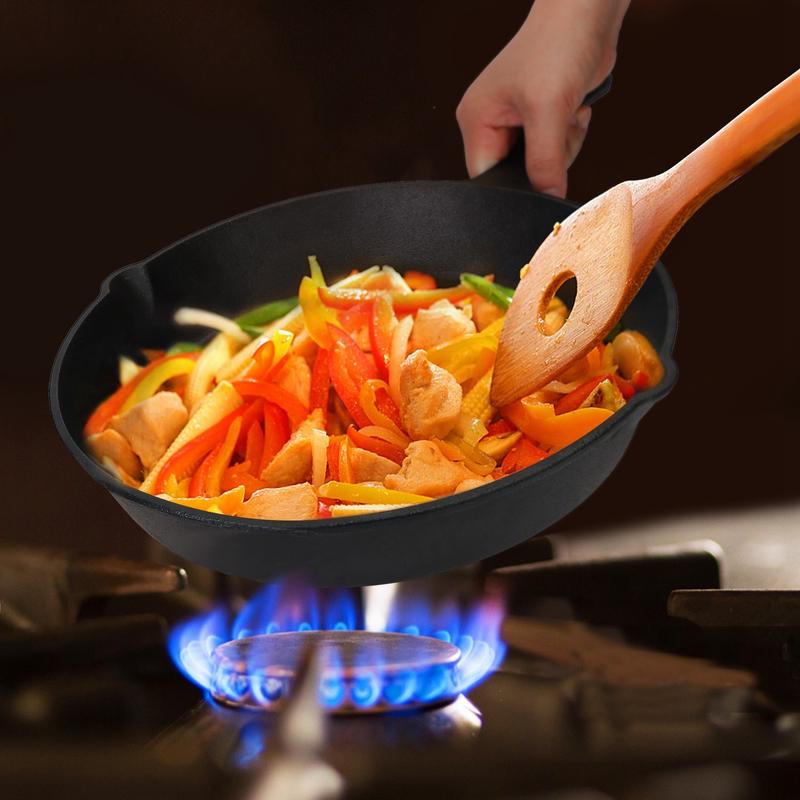 3Pcs Pre-Seasoned Cast Iron Skillet Set 6/8/10in Non-Stick Oven Safe Cookware Heat-Resistant Frying Pan Bake Induction caro te nonstick _