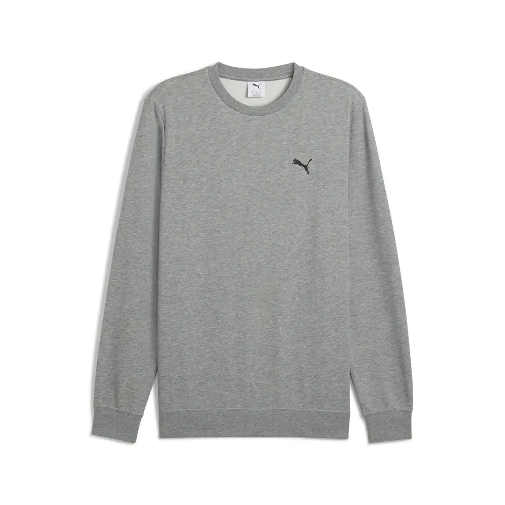 PUMA Mens Essentials Crew Neck Long Sleeve Sweatshirt Casual - Grey