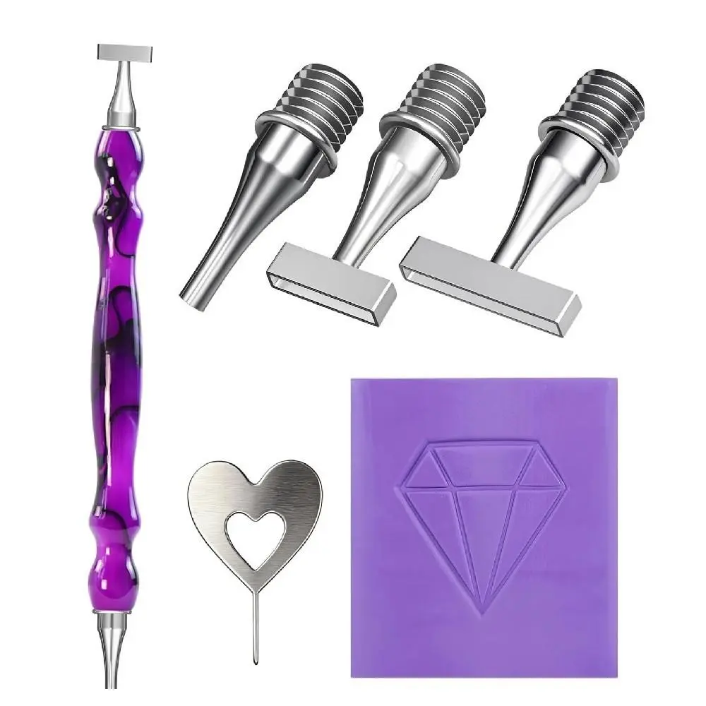 Diamond Painting Brush Set, Fine Steel Diamond Brushes with Strong Adhesive Tools, Ergonomic 5D Diamond Art Kit for Adults, Diamond Painting Kits, DIY Kit, DIY Craft Supplies