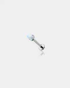 Opal Internally Threaded Titanium Labret Stud Opal Internally Threaded Titanium Labret Stud