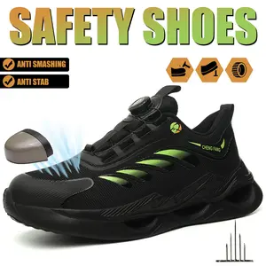 Men's Lace-up, Smash-proof, Puncture-proof Safety Shoes non-slip safety Non-Slip Lace-Up labor protection Footwear Comfort,FathersDayGift