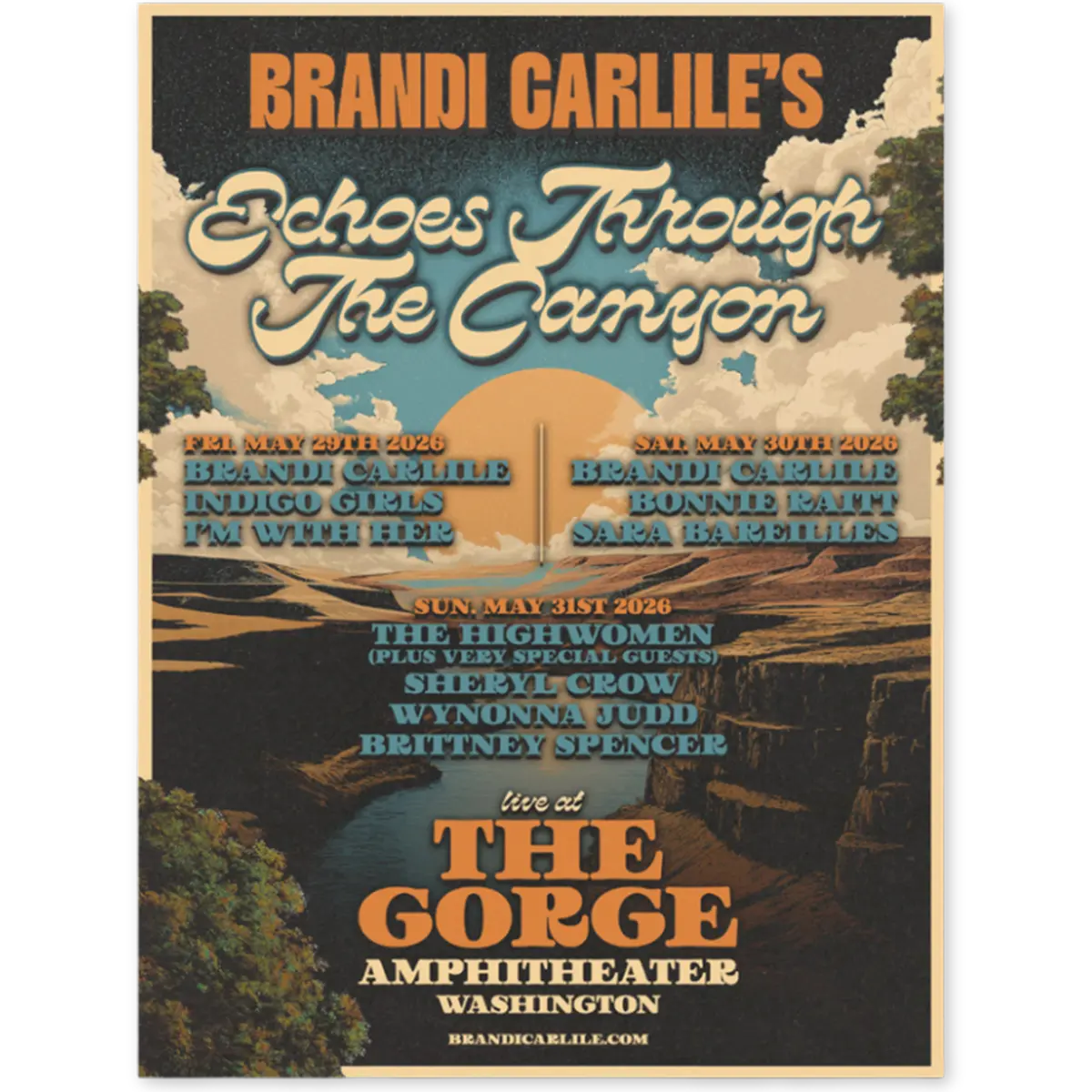 Echoes Through the Canyon 2026 Show Poster