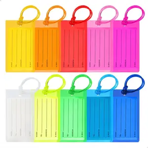 Mixed Color ID Badge Holder, 10pcs Waterproof Luggage Tag, Travel Label Tags, Office Stationery & Supplies
