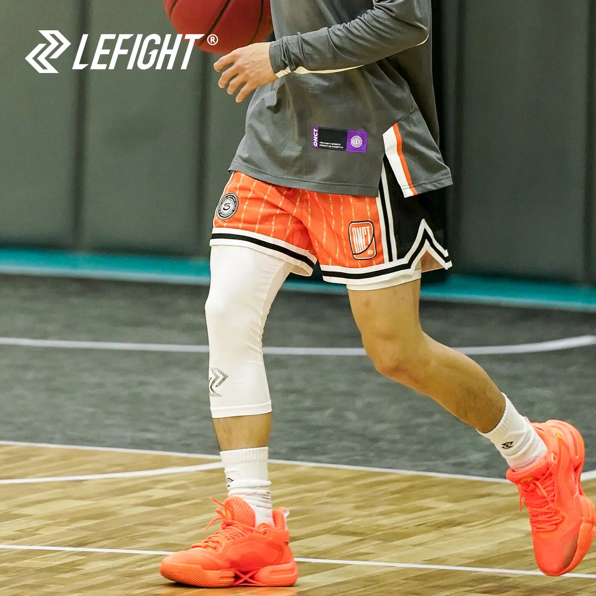 Lefight 3/4 Heat-Sensing Tights Leg Sleeves High Elastic Compression Fitness Basketball Bottoming Shorts Spandex Tights Athletic Workout
