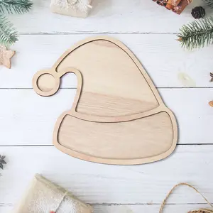 New Christmas Wooden Pallet Merry Christmas Decorations for Home 2025 Candy Cookie Dessert Tray Xmas Ornament Navidad Natal New Year Gifts