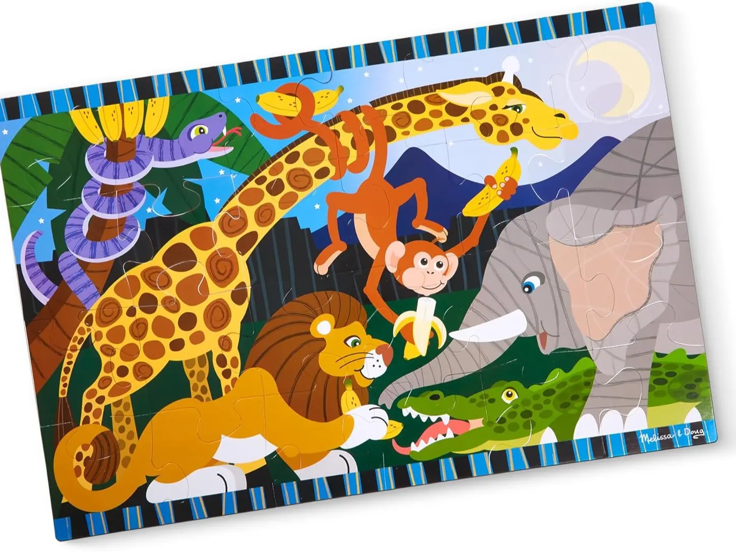 Manual Jumbo Floor Puzzle, 24-Piece Horizontal Beginner Jigsaw for Kids Ages 3+, 2x3 ft Large Preschool Toy, FSC Certified, Cool Gifts for Kids All Seasons