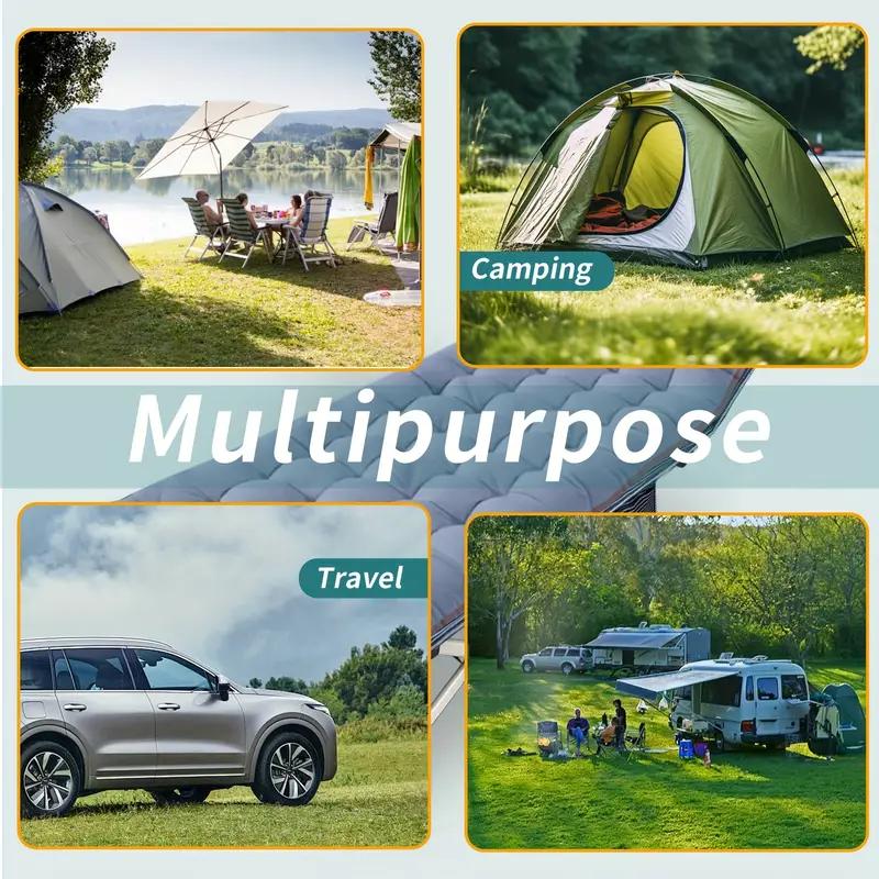 Folding bed outdoor, Folding CampingCots for Adults, Double Layer 1200D900lb Loading Cot for Sleeping,Heavy Duty Guest Bed with MattressCarrying Bag Home Camping, foldingportable camping bed