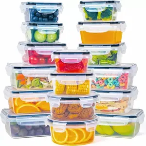 Airtight Leakproof 20 Pack Food Storage Containers, BPA-Free Stackable Plastic Meal Prep Boxes with Lids, Microwave Dishwasher Freezer Safe, Kitchen Fridge Pantry Organizer for Home Daily Food Storage & Meal Preparation
