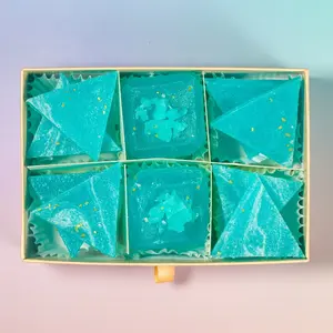 Blue Raspberry Lapis 10-Piece Crystal Candy Collection - Handcrafted Vegan Gluten-Free USA Made