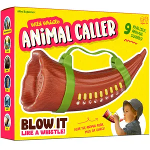 Mini Explorer  Wild Whistle Animal Caller Toy 9 Realistic Wildlife Sounds Handheld Horn with Strap for Outdoor Play 7.5 × 3 × 3.5 in - Watergun