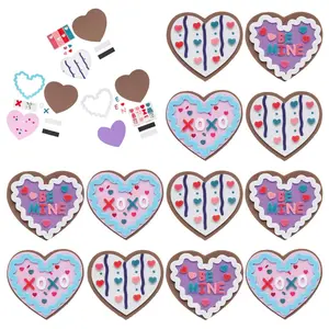 3 1/2" Bulk Valentine's Day Cookie Magnet Craft Kit - Makes 48