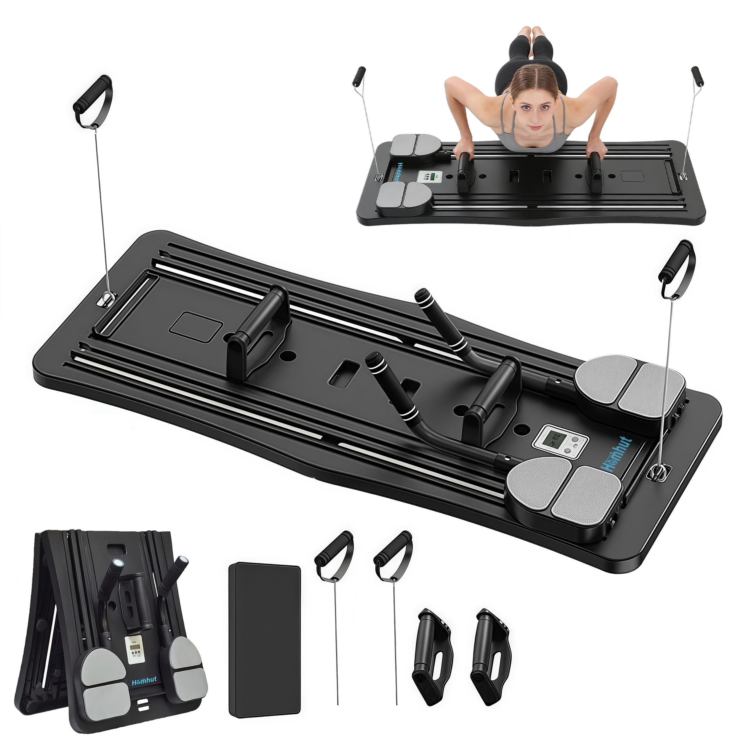 Foldable Multi-functional Pilates Board, Home Core & Full Body Strength Training Equipment with 300LBS Capacity