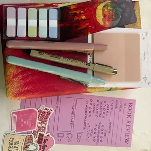 Blind Date with a Book - BRAND NEW BOOK - Book with Annotation Supplies -  book, bookmark, book review card, stickers, 1 pen, 2 highlighters, transparent notepad for annotating, and annotation tabs.