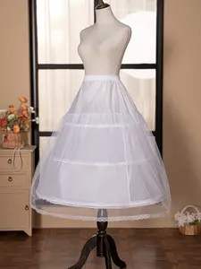1 Pc Luxury Tulle Layered 3-Hoops Crinoline Petticoat Underskirt for Cosplay, Kawaii Style, Tea Party Dress Crinoline, Elastic Girls, Princess Theme, Celebration