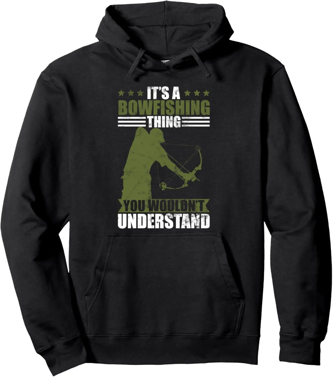 Bowfishing thing bowhunting retro design Pullover Hoodie