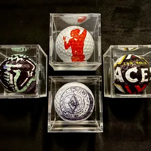 TheRealBoyNamedSioux Custom Hand Drawn Golf Balls - WNBA Set