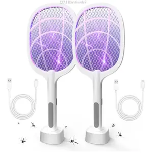 Fly Swatter Insect Killer - Electronic Mosquito Zapper with 1200mAh Battery, Charging, Purple Light, Safety Net, Ideal for Indoor & Outdoor UseXXAllDayGoods7