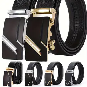 Men's high quality soft leather Korean style slim fit new versatile belt middle-aged youth belt sleeve business belt Buckles