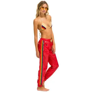 5 STRIPE WIND PANT - CHERRY GLOSSY
